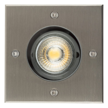 Grondspot LED Ø11 Vierkant RVS met Dag en Nacht Sensor