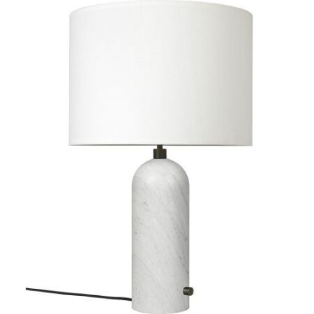 Gravity Large Tafellamp - Wit marmer & Wit