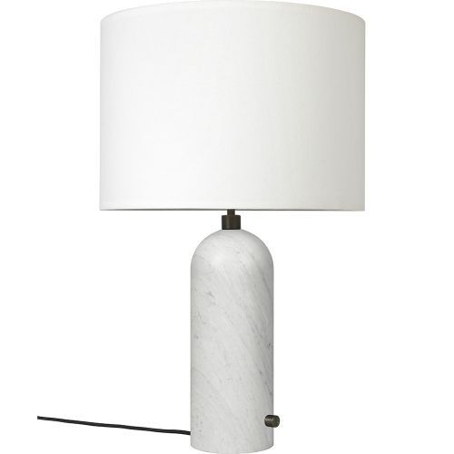 Gravity Large Tafellamp - Wit marmer & Wit