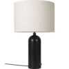 Gravity Large Tafellamp - Zwart marmer & Canvas wit