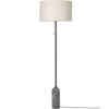 Gravity Vloerlamp - Grijs marmer & Canvas wit