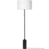 Gravity Vloerlamp - Zwart marmer & Wit