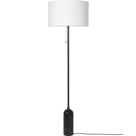 Gravity Vloerlamp - Zwart marmer & Wit