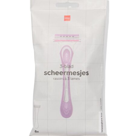 3-blad scheermesjes - 8 stuks