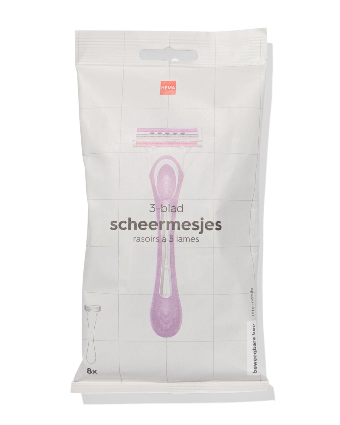 3-blad scheermesjes - 8 stuks