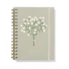 4-in-1 collegeblok A5 gelinieerd bloemen (lichtgroen)