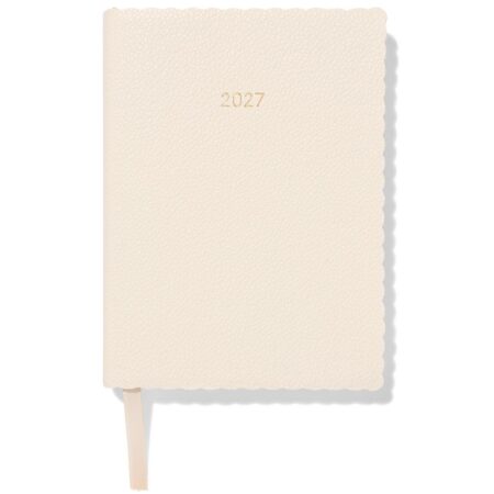 Agenda 2027 A6 kunstleer crème (gebroken wit)