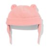 Babymuts fleece met oortjes roze