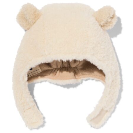 Babymuts teddy met oortjes beige