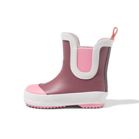 Babyregenlaars waterdicht kleurblokken roze