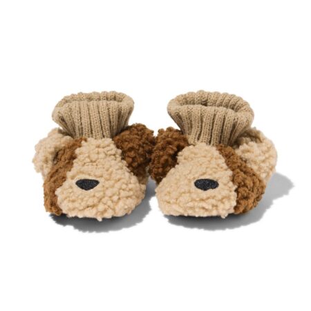 Babyslofjes teddy hond bruin