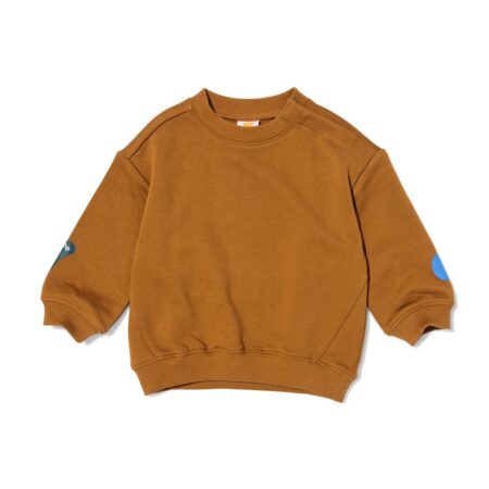 Babytrui sweatstof abstract bruin