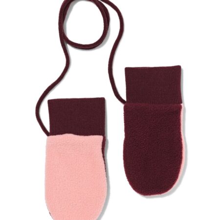 Babywanten fleece roze