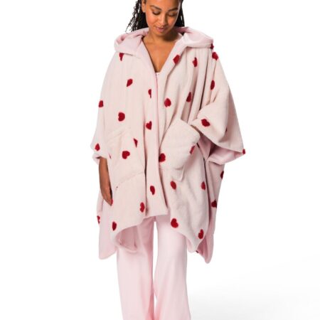 Bankponcho fluffy harten