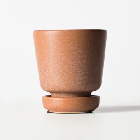 Bloempot ⌀8x8cm keramiek terra (oranje)