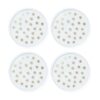 Bordjes herbruikbaar plastic sterren - 4 stuks (transparant)