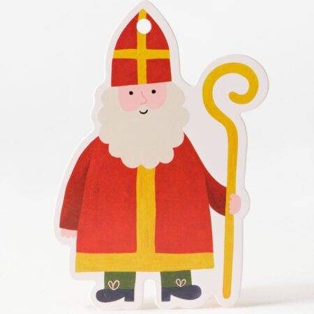 Cadeaulabels 16.8x12.8cm Sint - 12 stuks