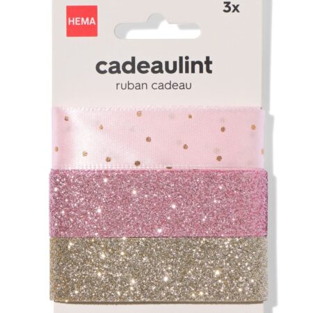 Cadeaulint prinses 9m - 3 stuks (roze)