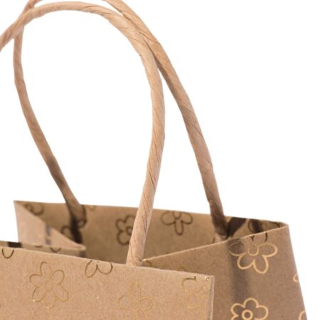 Cadeautas 11x17.5cm met venster bloemen