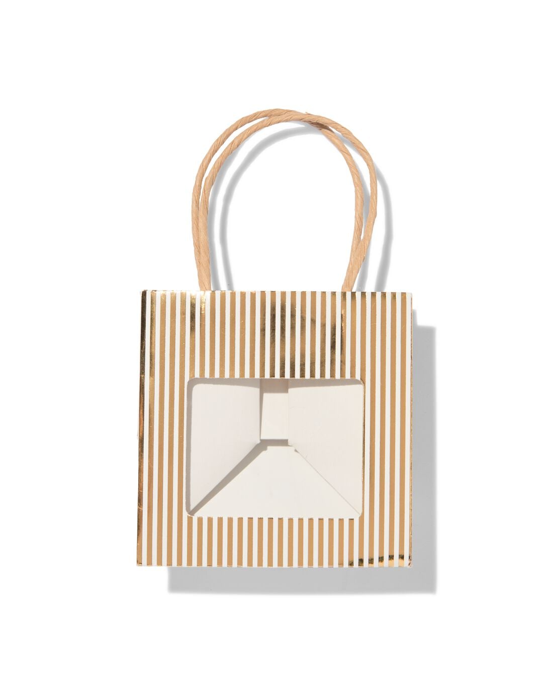 Cadeautas 11x17.5cm met venster strepen