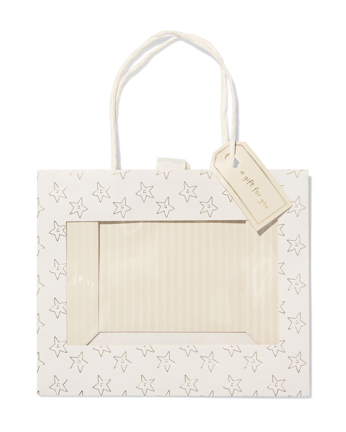 Cadeautas 22x26.5cm met venster sterren