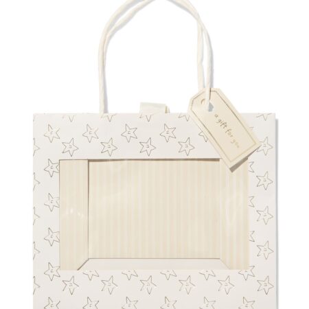 Cadeautas 22x26.5cm met venster sterren