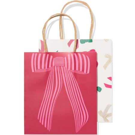 Cadeautas 7x17x15cm strikken - 2 stuks