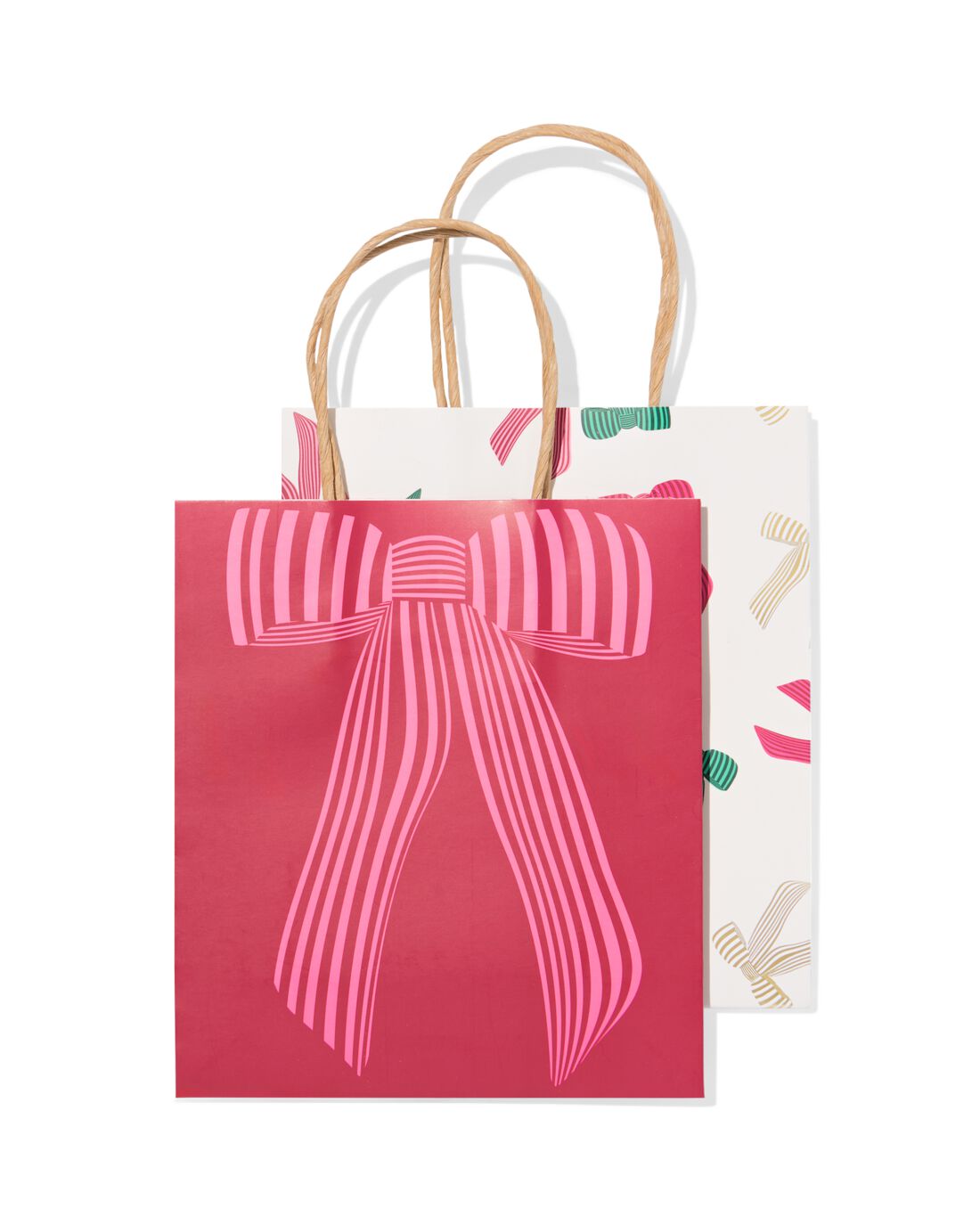 Cadeautas 7x17x15cm strikken - 2 stuks