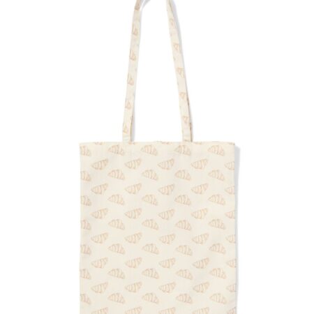 Canvas tas 36x42cm croissant (gebroken wit)