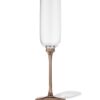 Champagneglas 140ml glas gekleurde steel (bruin)