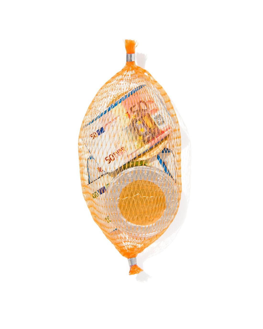 Chocolade euromunten en biljetten 100g