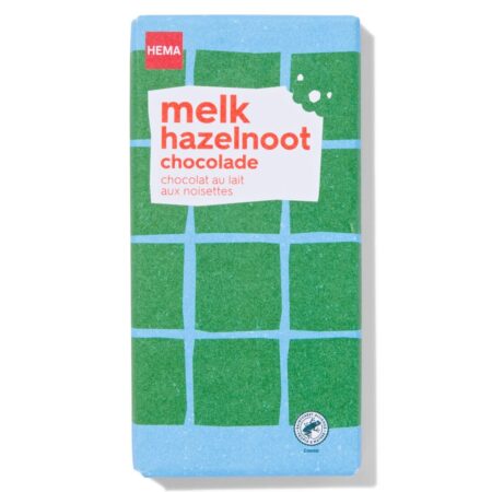 Chocoladereep melk hazelnoot 180gram