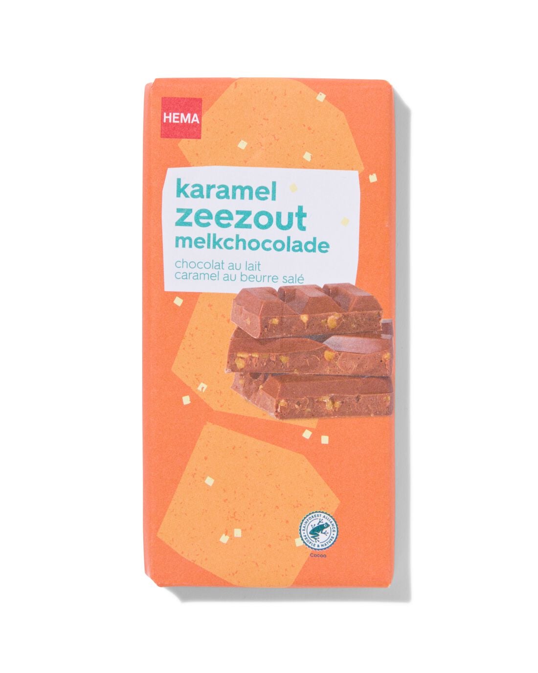 Chocoladereep melk karamel zeezout 180gram