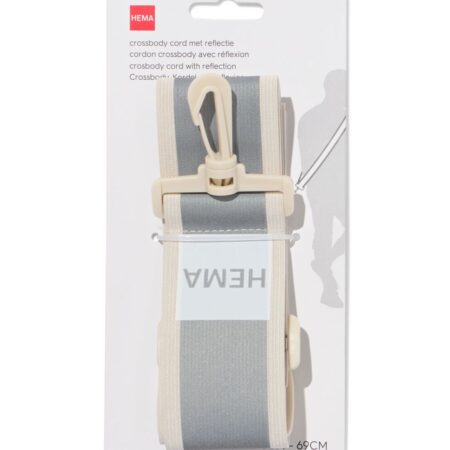 Crossbody koord met reflectie (grijs metallic)