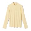 Dames T-shirt Clara regular fit rib geel
