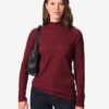 Dames T-shirt Clara rib bordeauxrood