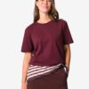 Dames T-shirt Larissa regular fit bordeauxrood