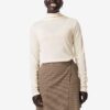 Dames T-shirt Lora fijngebreid gerecycled polyester gebroken wit