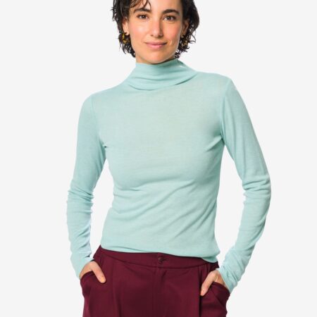 Dames T-shirt Lora fijngebreid lichtgroen