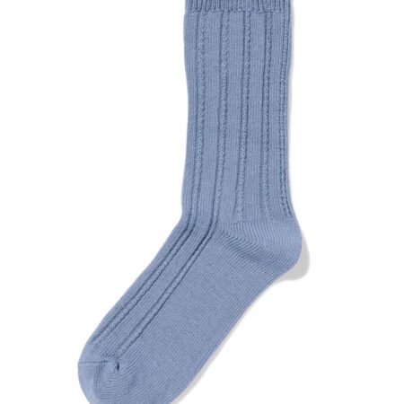 Dames crewsokken rib middenblauw