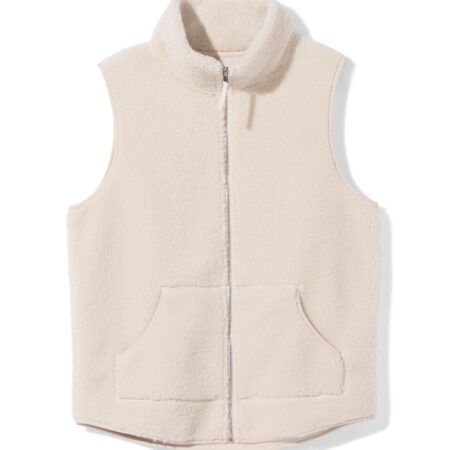 Dames sherpa bodywarmer creme