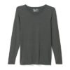 Dames temptech T-shirt lange mouw grijsmelange