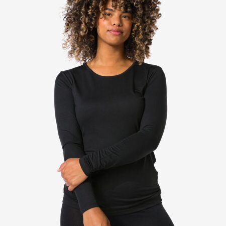 Dames temptech T-shirt lange mouw zwart