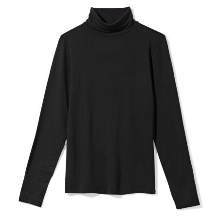 Dames themo t-shirt col zwart