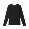 Dames themo t-shirt ronde hals zwart