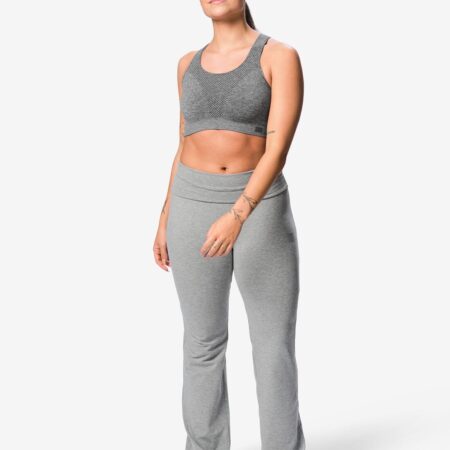 Dames yogabroek grijsmelange