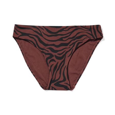 Damesbikinibroekje Mila zebra chocoladebruin