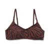 Damesbikinitop Evanne zebra chocoladebruin