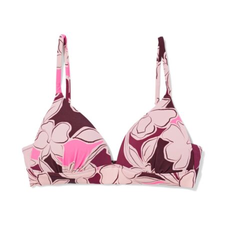 Damesbikinitop Janna push-up bloemen roze