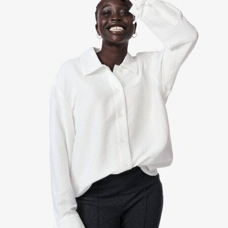 Damesblouse Day crinkle wit
